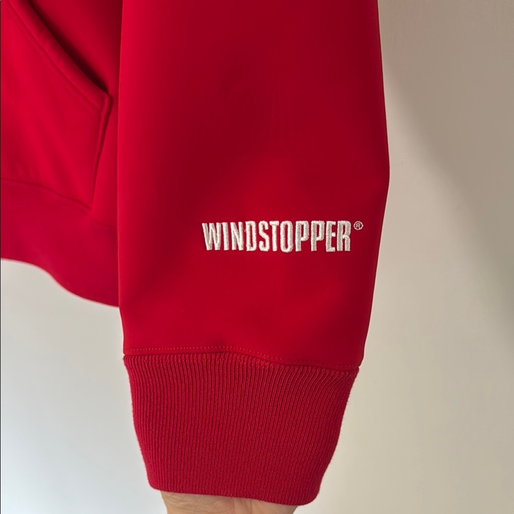 Supreme WINDSTOPPER Zip Up Hooded Sweatshirt - Red (Size Medium) - Picture 5 of 8